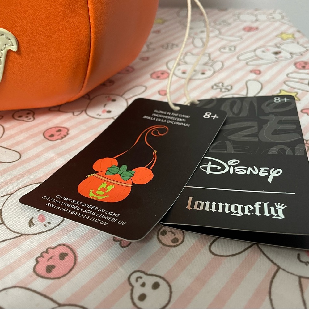 Disney Pumpkin Halloween Minnie Jack O Lantern Loungefly Crossbody Bag Purse - Picture 3 of 7